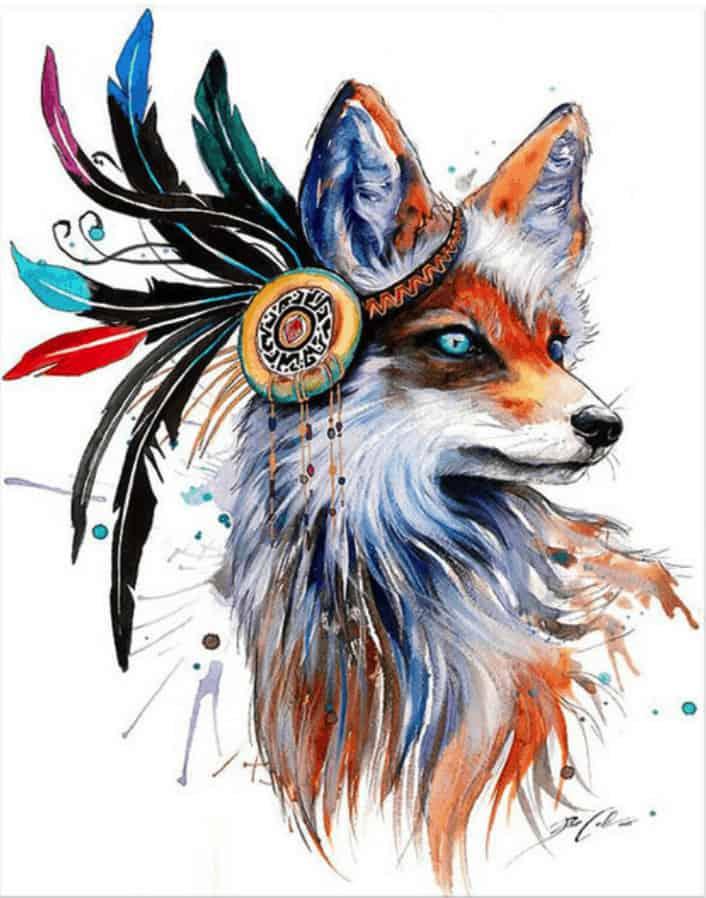 Diamond Painting Fuchs mit Federn - SEOS Shop ®