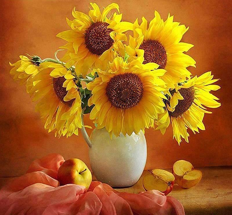 Diamantmalerei Sonnenblumen in einer Vase - SEOS Shop ®