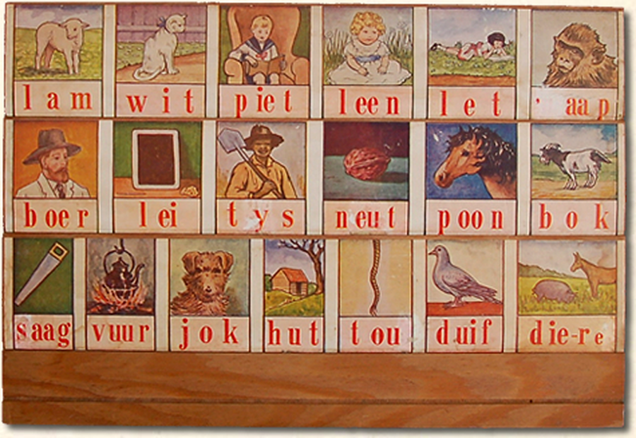 diamond painting zuid-afrikaans leesplankje 1932 gebaseerd op E. Tismeer en L.B. Hosking uit omstreeks 1932