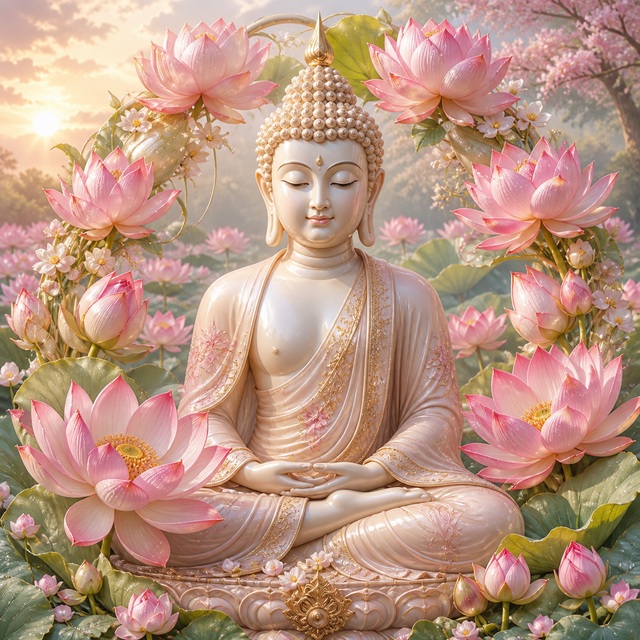 Diamond Painting Boeddha met Lotusroze Harmonie – volledig Boeddha-ontwerp
