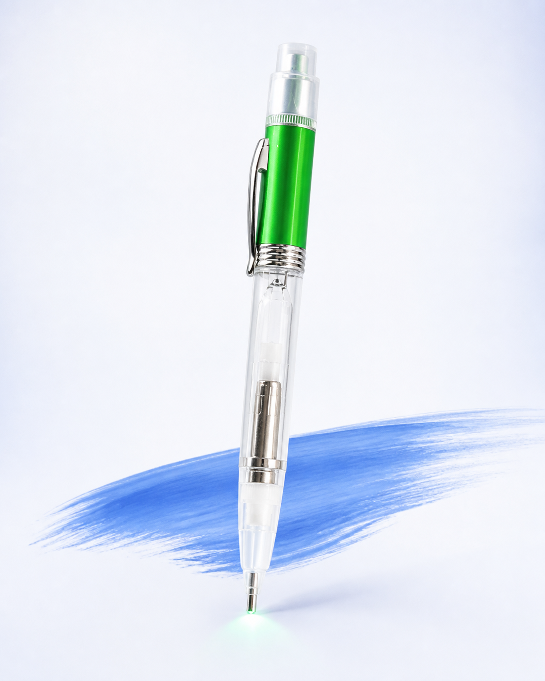 Groene diamond painting pen met LED-licht