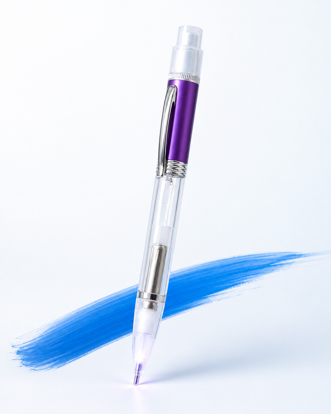 Paarse diamond painting pen met LED-licht
