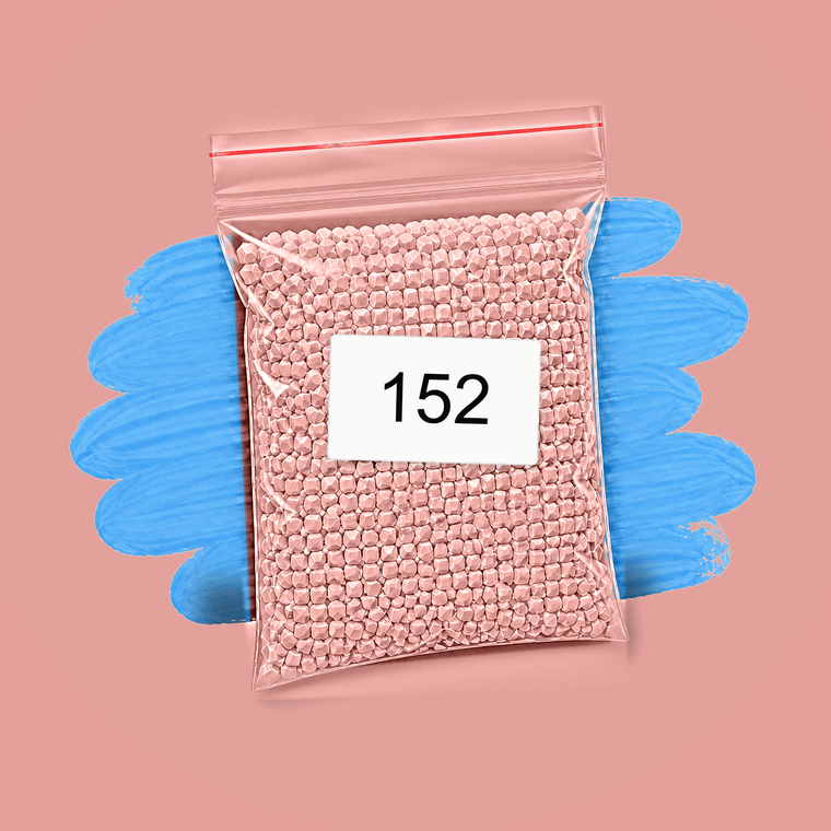 Zakje diamond-paintingsteentjes met kleurcode DMC 152