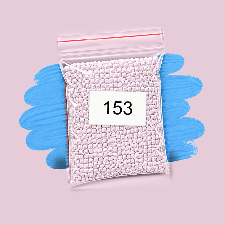 Zakje diamond-paintingsteentjes met kleurcode DMC 153