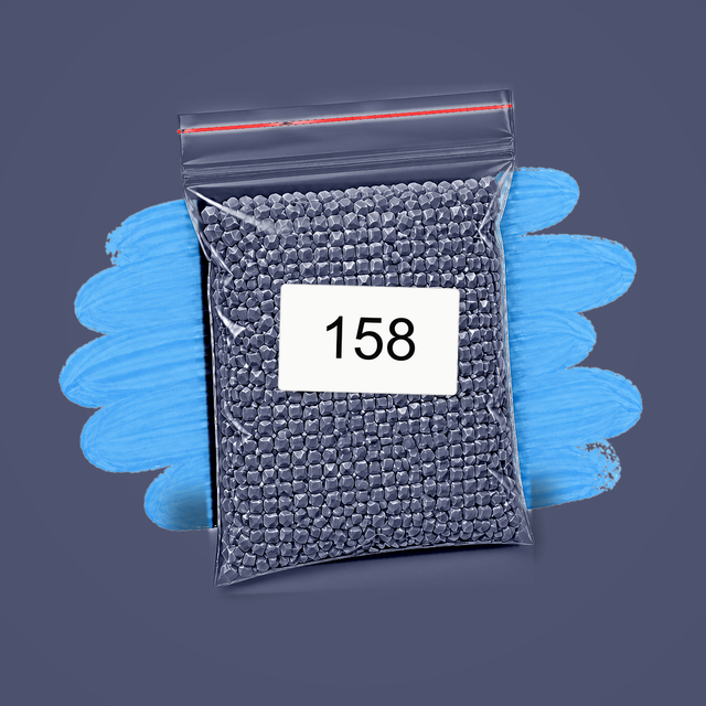 Zakje diamond-paintingsteentjes met kleurcode DMC 158