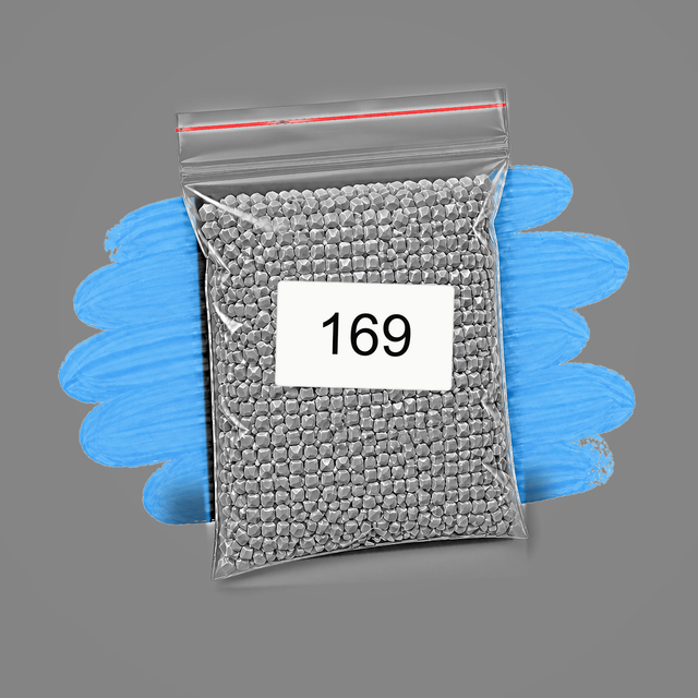 Zakje diamond-paintingsteentjes met kleurcode DMC 169