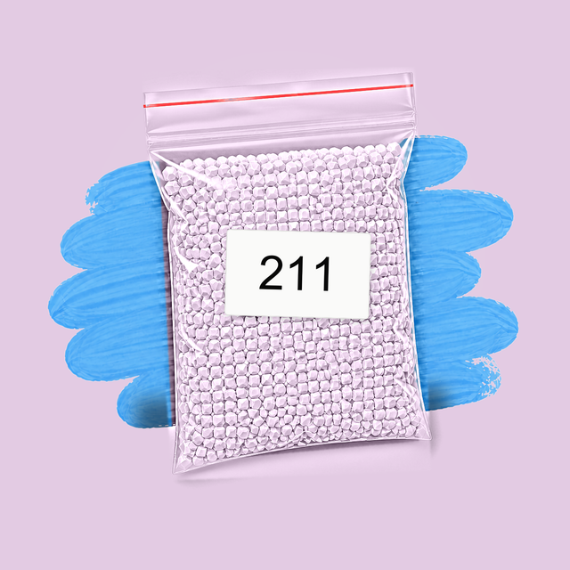 Zakje diamond-paintingsteentjes met kleurcode DMC 211