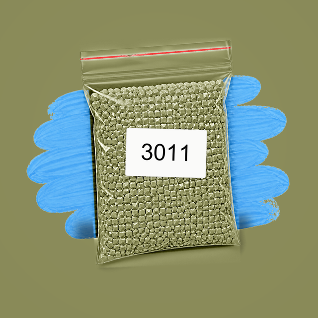 Zakje diamond-paintingsteentjes met kleurcode DMC 3011