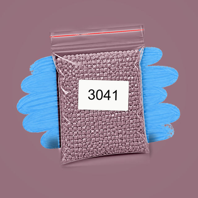 Zakje diamond-paintingsteentjes met kleurcode DMC 3041