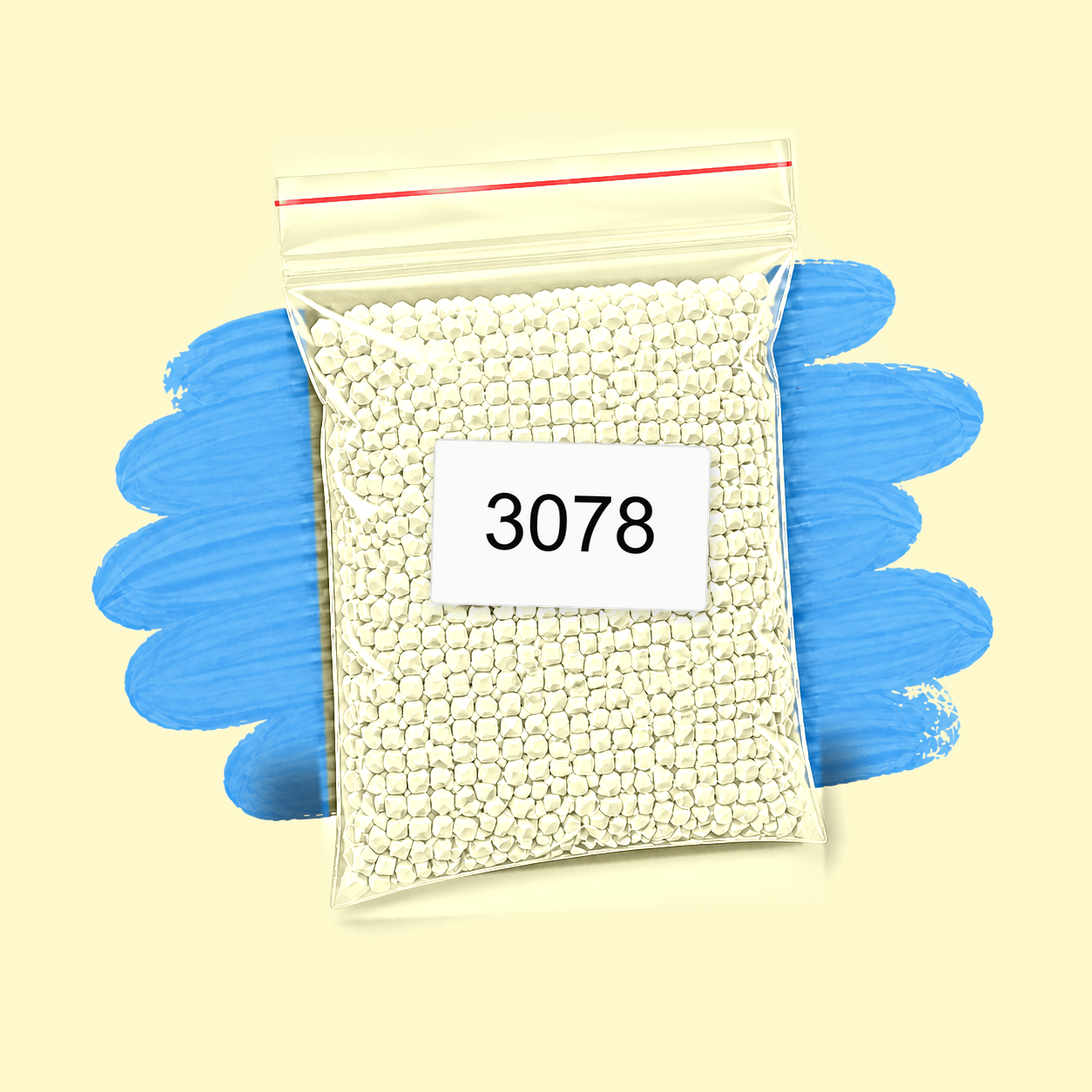 Zakje diamond-paintingsteentjes met kleurcode DMC 3078