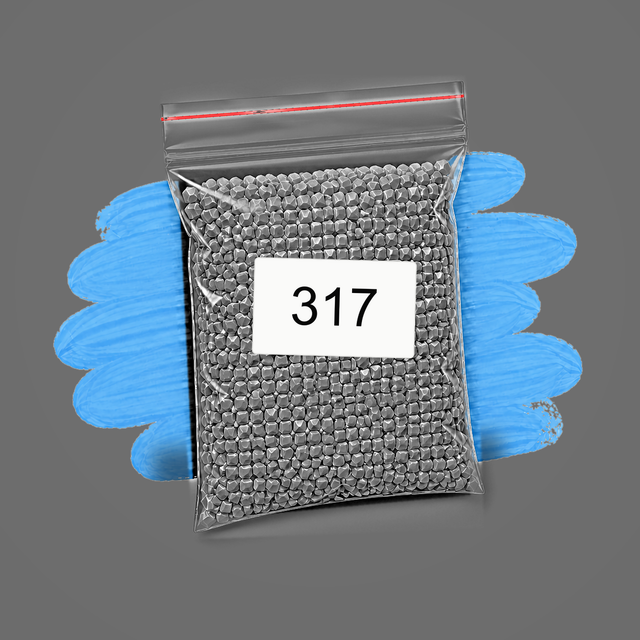 Zakje diamond-paintingsteentjes met kleurcode DMC 317