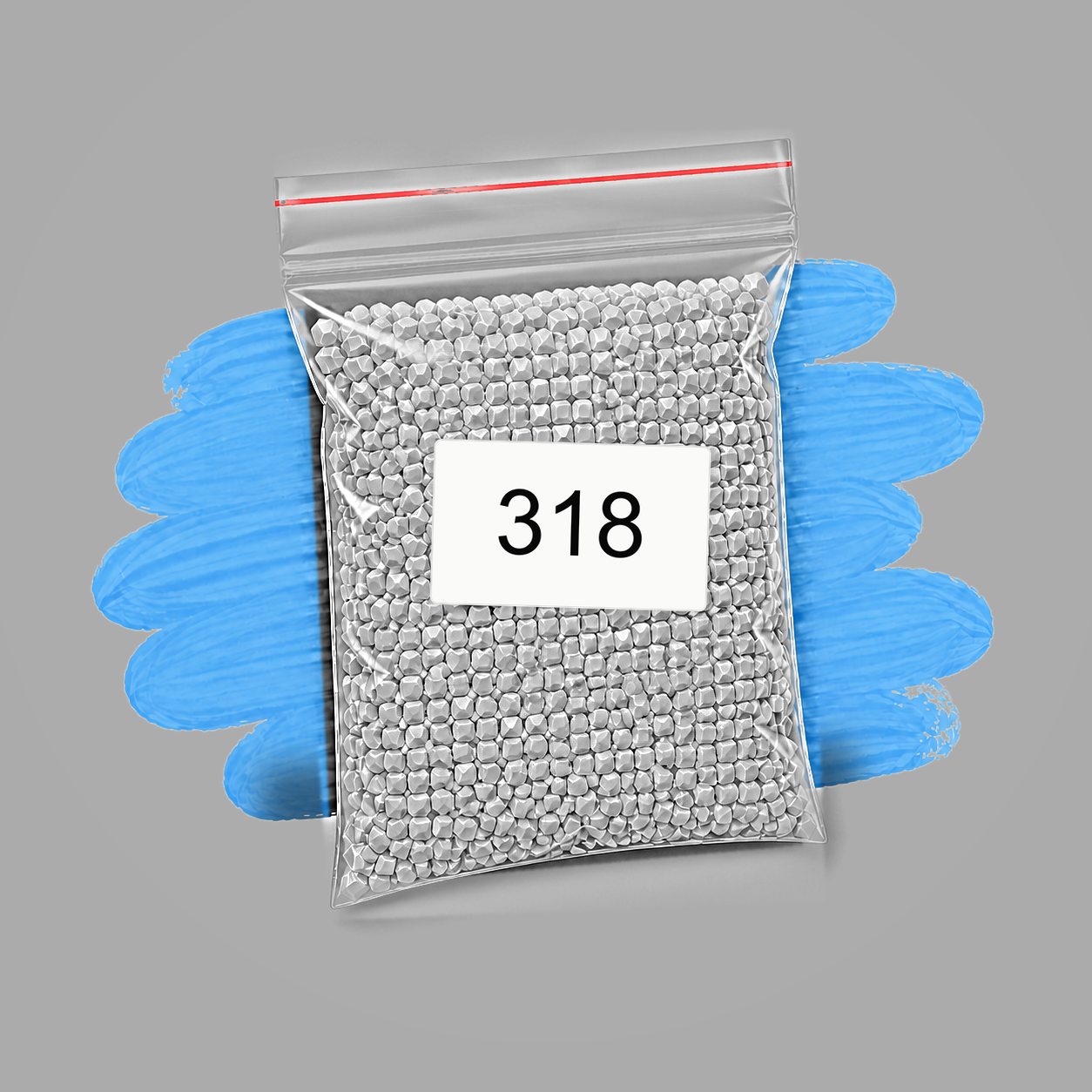 Zakje diamond-paintingsteentjes met kleurcode DMC 318