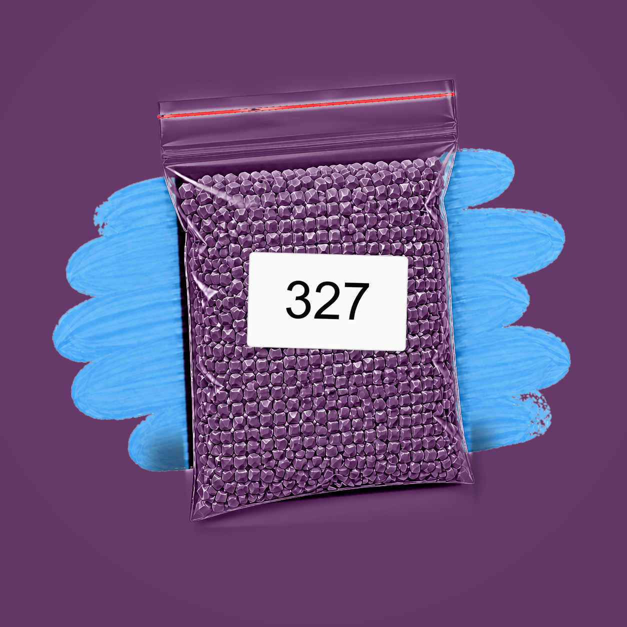 Zakje diamond-paintingsteentjes met kleurcode DMC 327