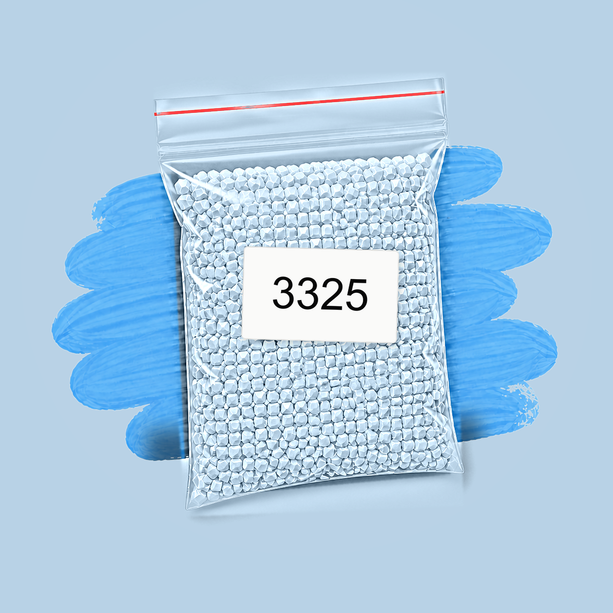 Zakje diamond-paintingsteentjes met kleurcode DMC 3325