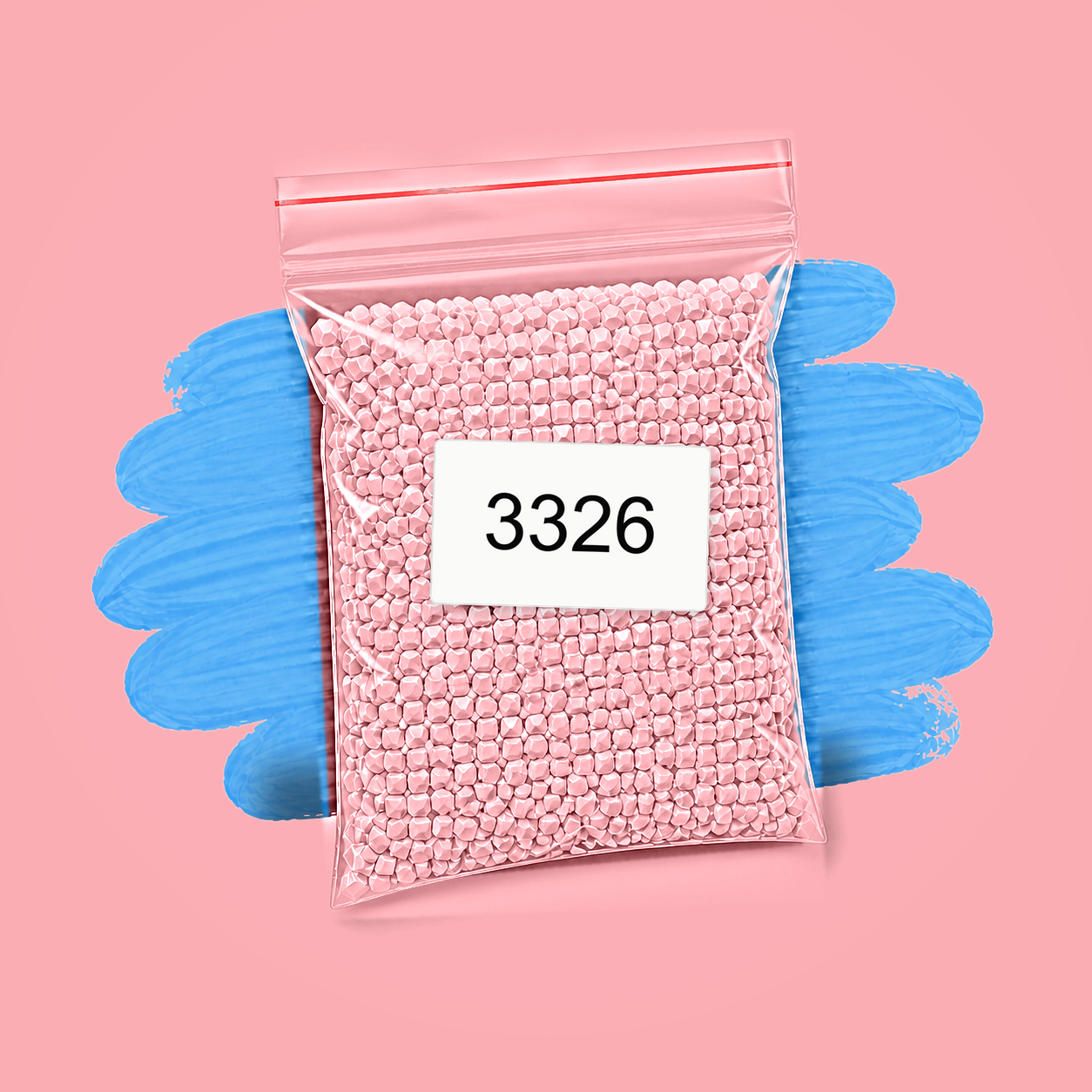 Zakje diamond-paintingsteentjes met kleurcode DMC 3326