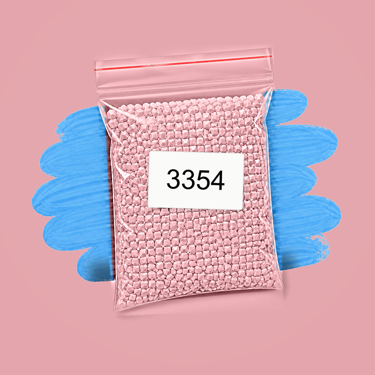 Zakje diamond-paintingsteentjes met kleurcode DMC 3354