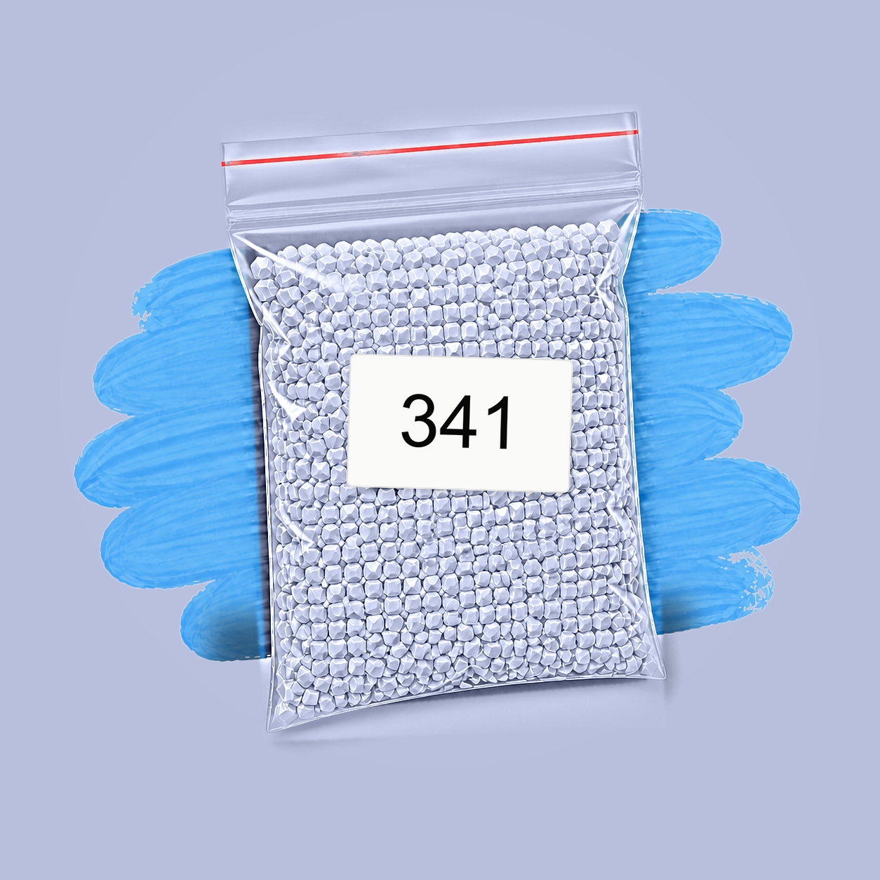 Zakje diamond-paintingsteentjes met kleurcode DMC 341