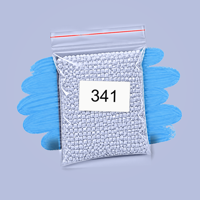 Zakje diamond-paintingsteentjes met kleurcode DMC 341