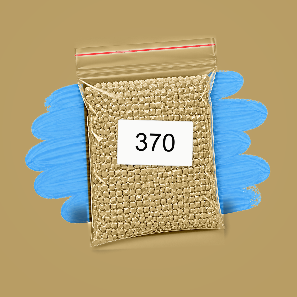 Zakje diamond-paintingsteentjes met kleurcode DMC 370