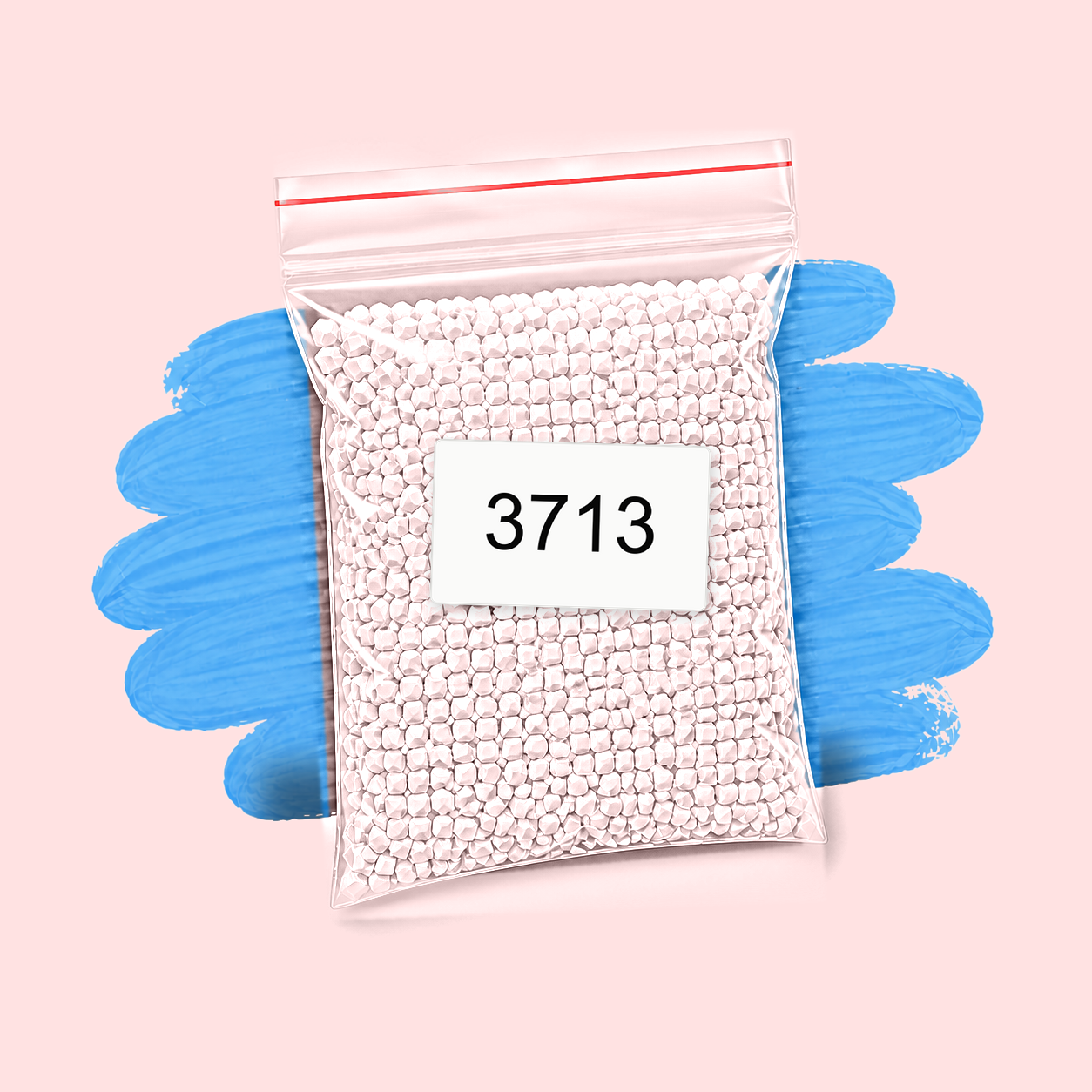 Zakje diamond-paintingsteentjes met kleurcode DMC 3713