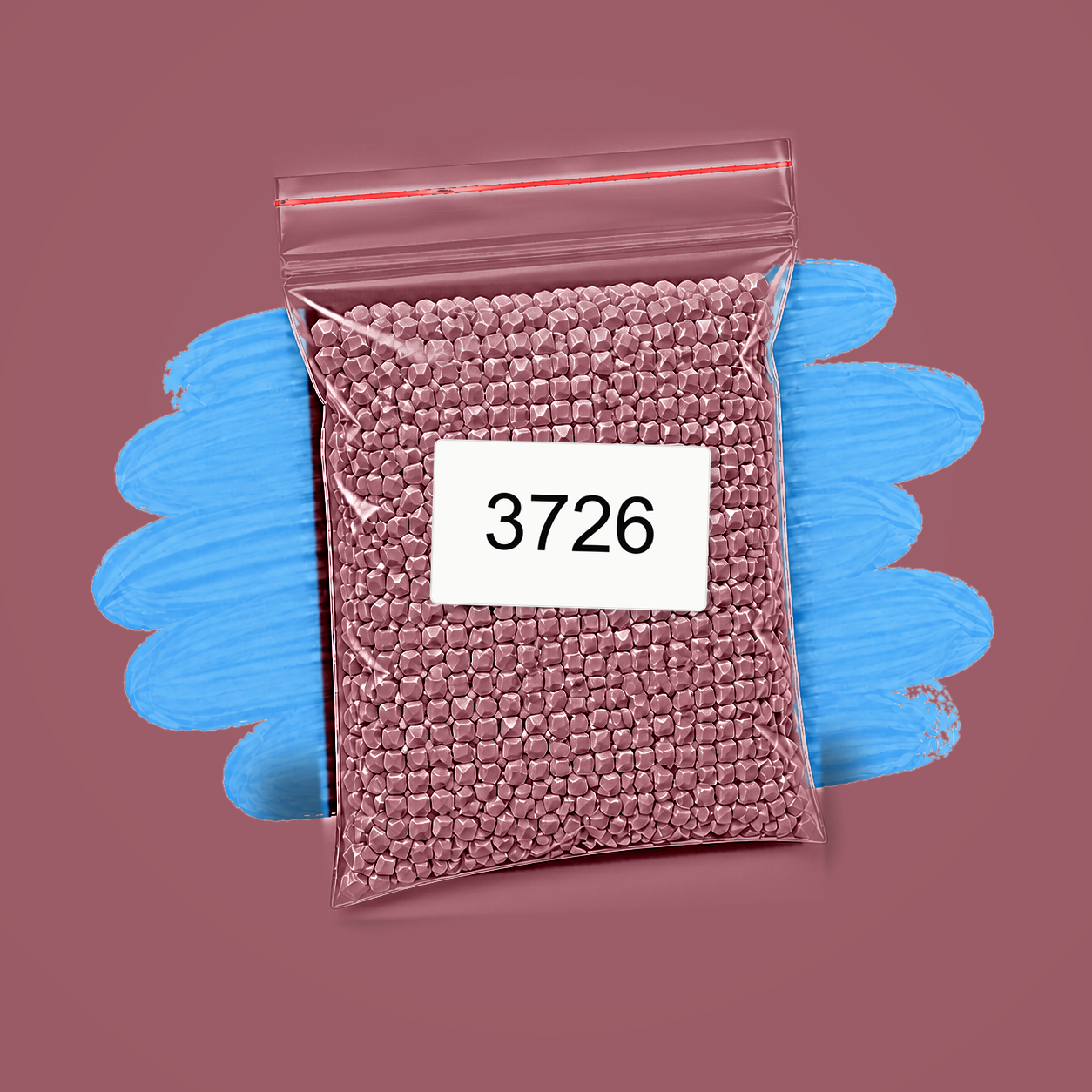 Zakje diamond-paintingsteentjes met kleurcode DMC 3726