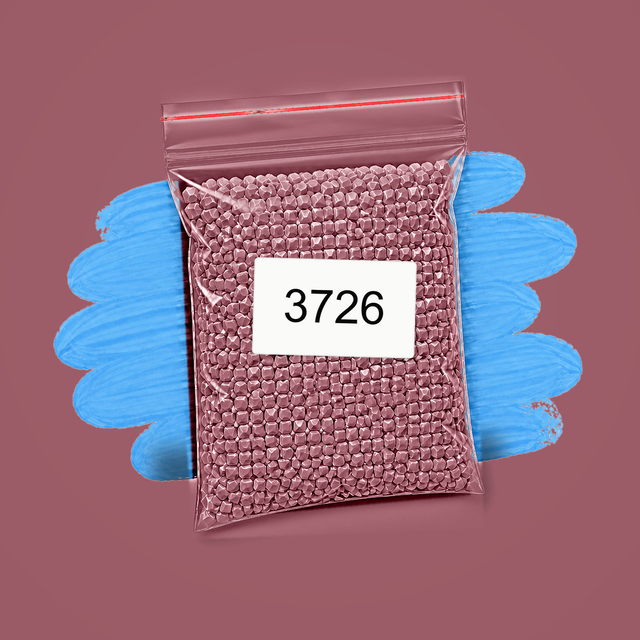 Zakje diamond-paintingsteentjes met kleurcode DMC 3726