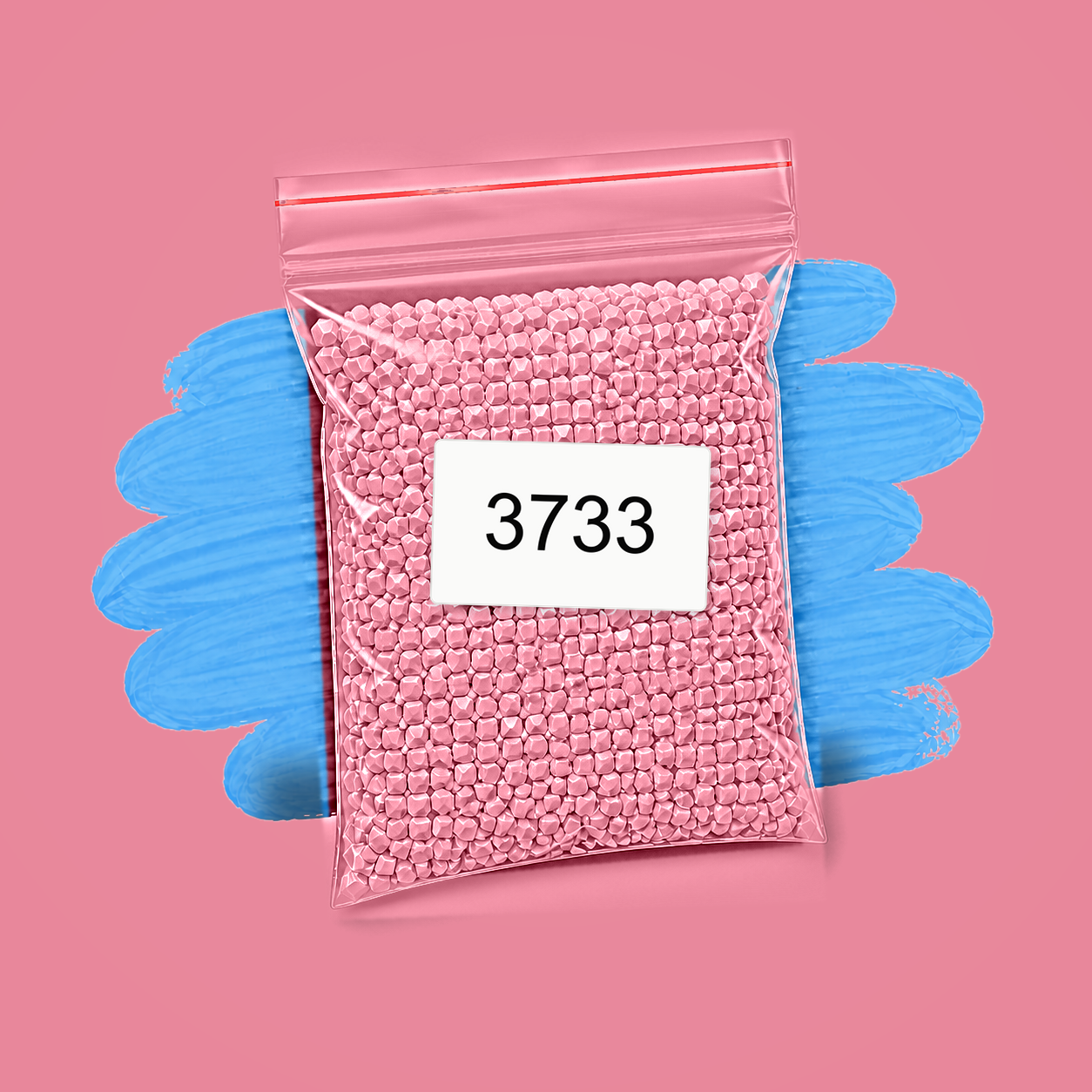 Zakje diamond-paintingsteentjes met kleurcode DMC 3733