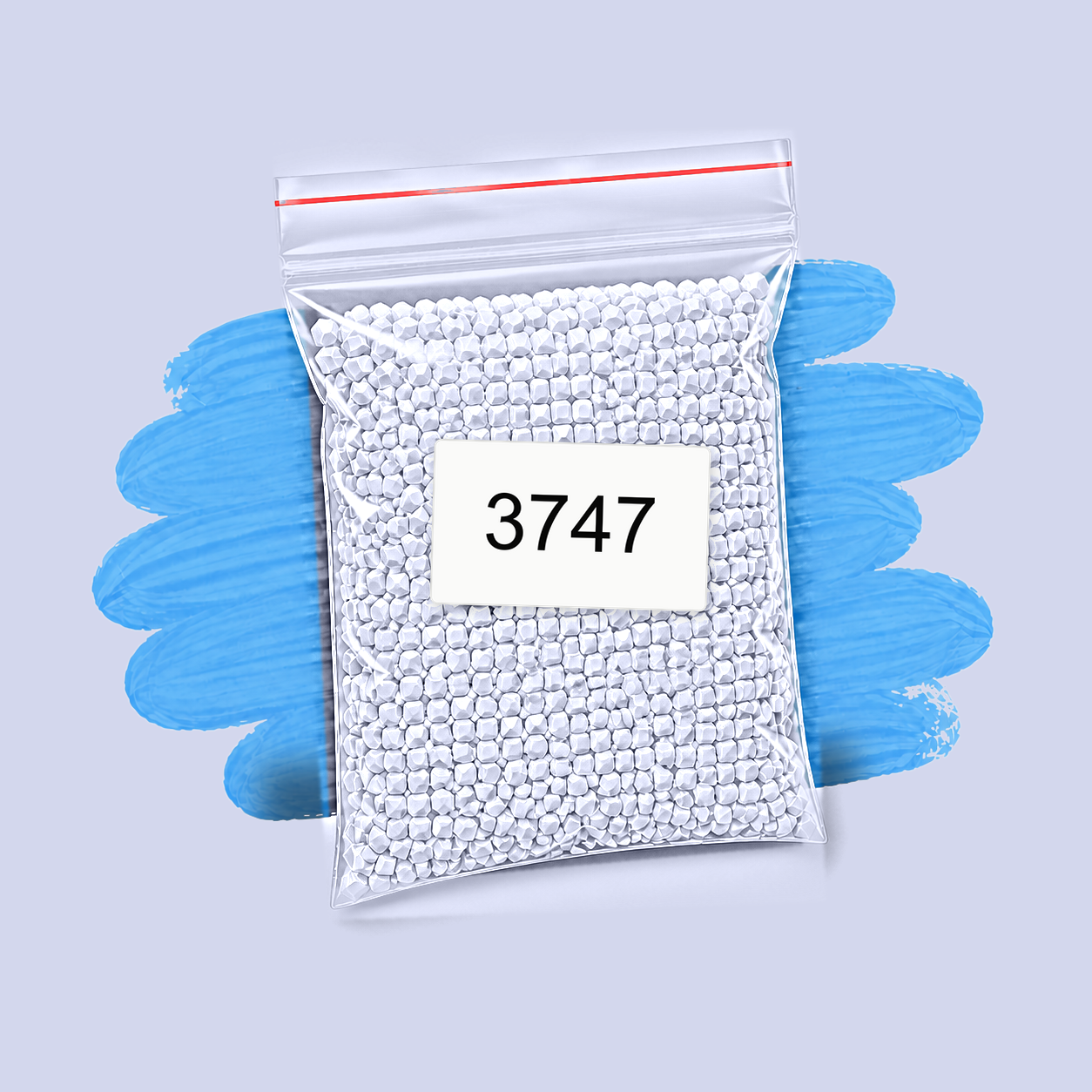 Zakje diamond-paintingsteentjes met kleurcode DMC 3747