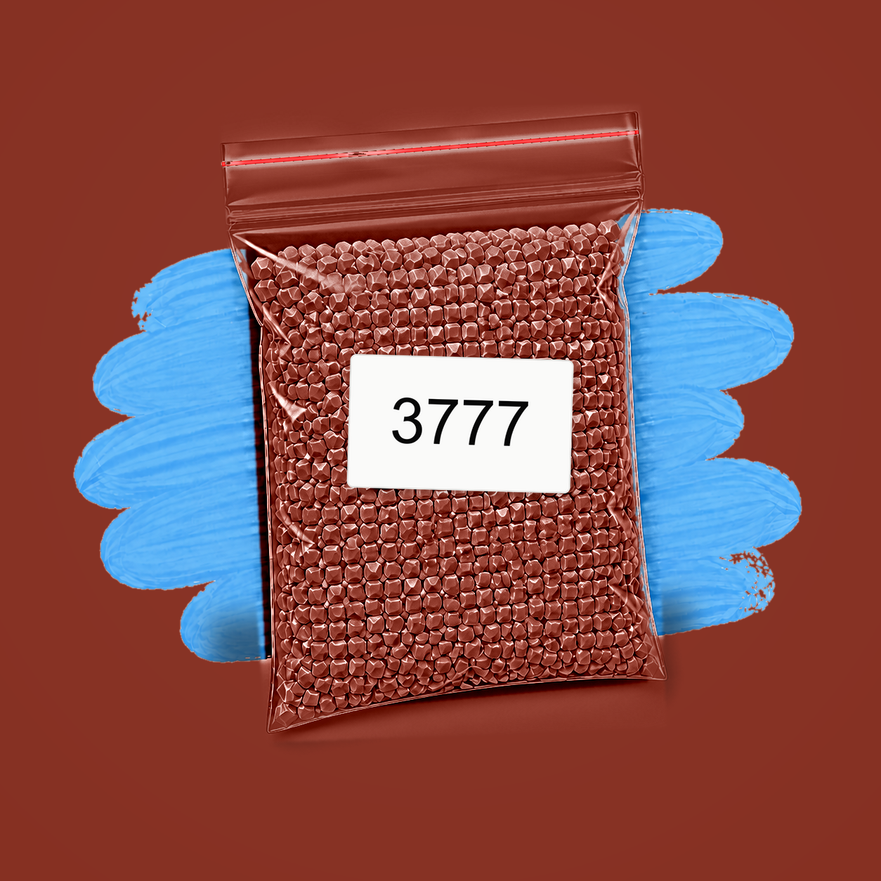 Zakje diamond-paintingsteentjes met kleurcode DMC 3777