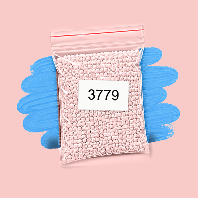 Zakje diamond-paintingsteentjes met kleurcode DMC 3779