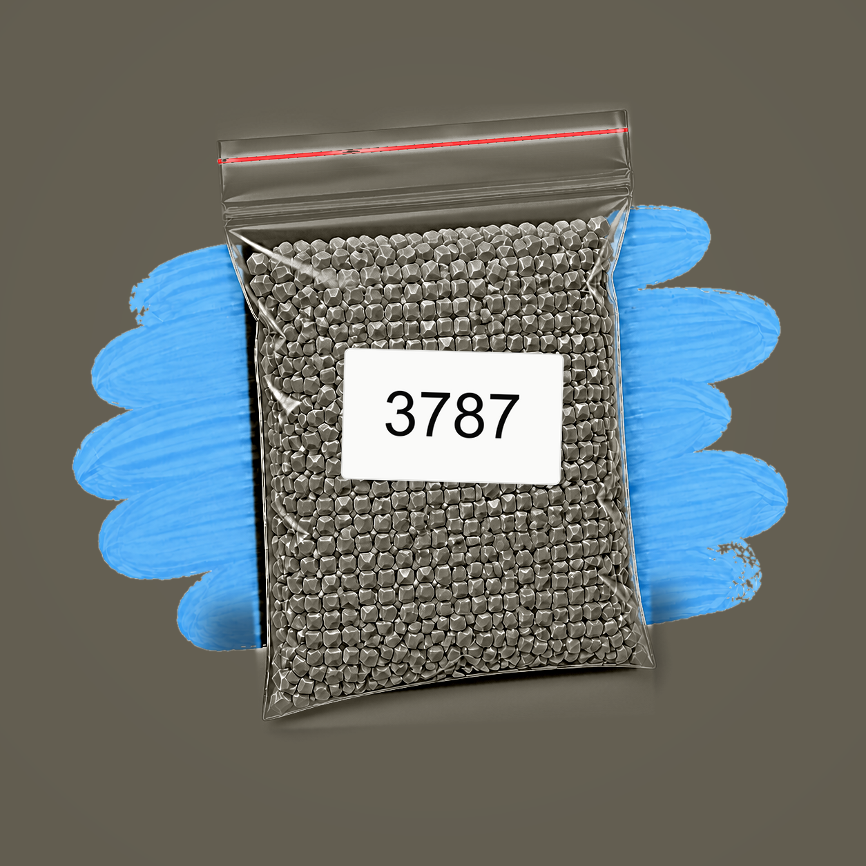 Zakje diamond-paintingsteentjes met kleurcode DMC 3787