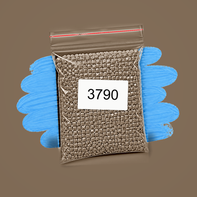 Zakje diamond-paintingsteentjes met kleurcode DMC 3790