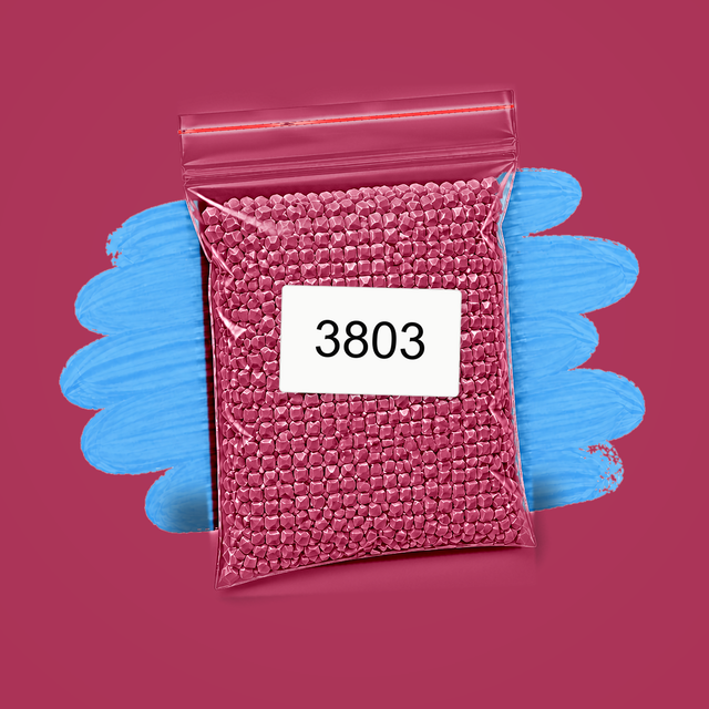 Zakje diamond-paintingsteentjes met kleurcode DMC 3803