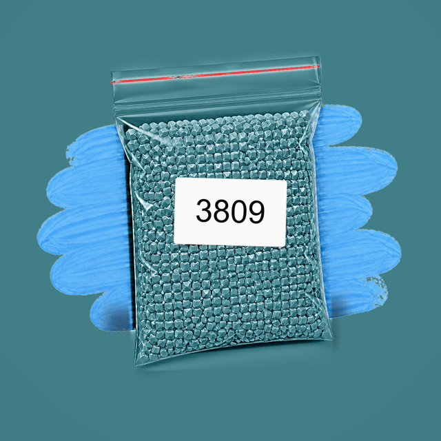 Zakje diamond-paintingsteentjes met kleurcode DMC 3809
