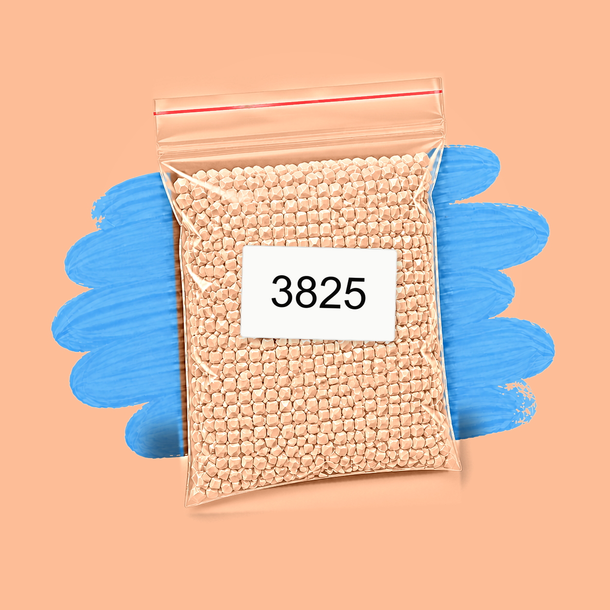 Zakje diamond-paintingsteentjes met kleurcode DMC 3825