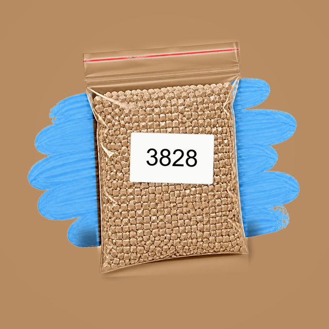 Zakje diamond-paintingsteentjes met kleurcode DMC 3828