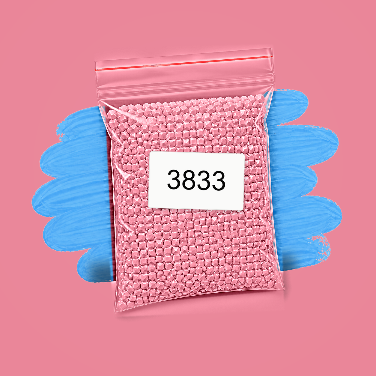 Zakje diamond-paintingsteentjes met kleurcode DMC 3833