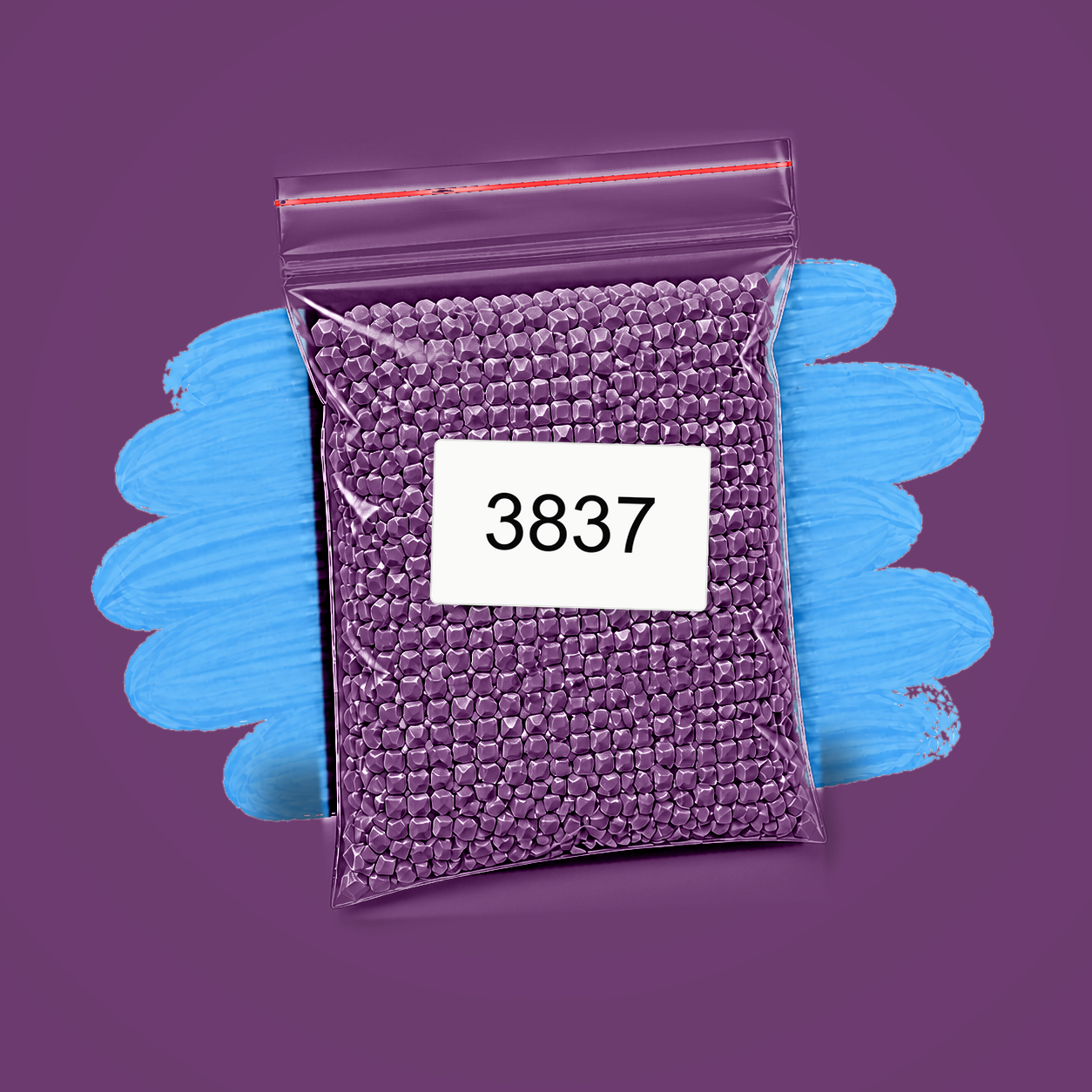 Zakje diamond-paintingsteentjes met kleurcode DMC 3837