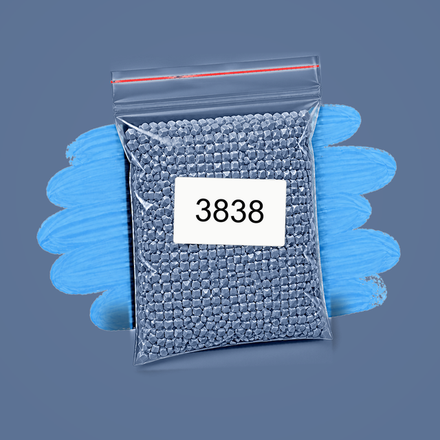 Zakje diamond-paintingsteentjes met kleurcode DMC 3838