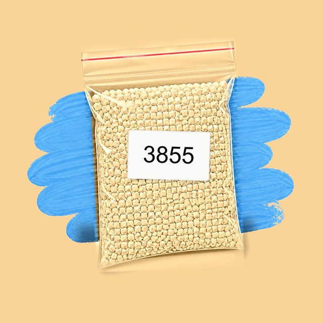 Zakje diamond-paintingsteentjes met kleurcode DMC 3855
