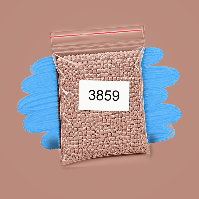 Zakje diamond-paintingsteentjes met kleurcode DMC 3859
