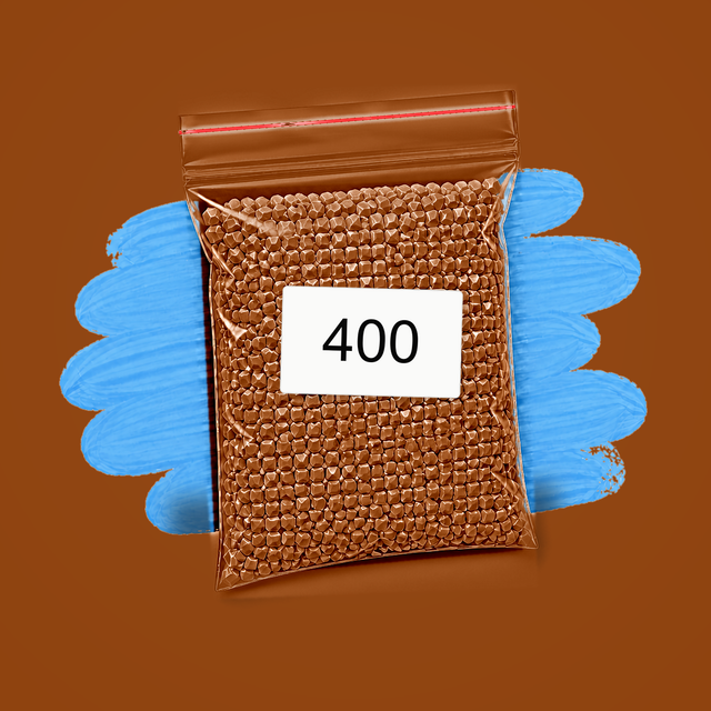 Zakje diamond-paintingsteentjes met kleurcode DMC 400