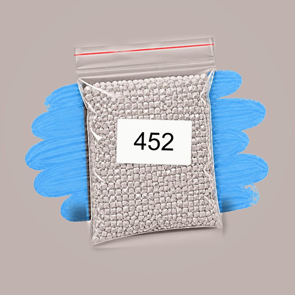 Zakje diamond-paintingsteentjes met kleurcode DMC 452