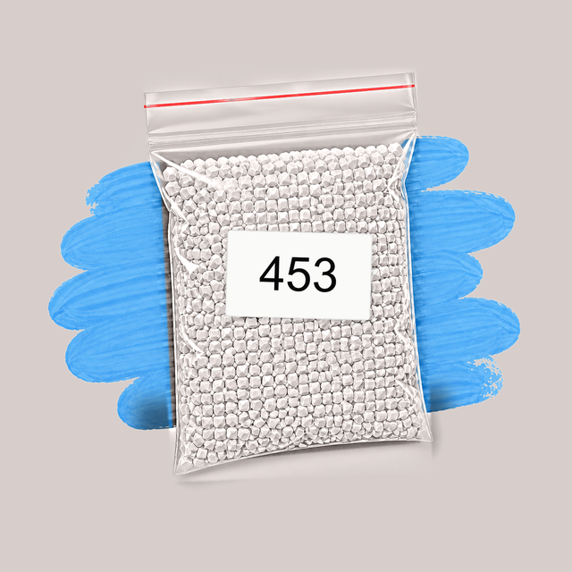 Zakje diamond-paintingsteentjes met kleurcode DMC 453