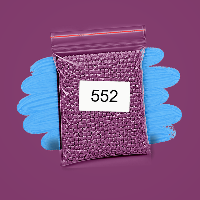 Zakje diamond-paintingsteentjes met kleurcode DMC 552