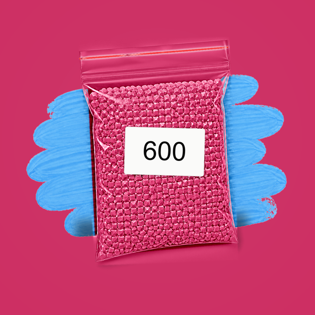 Zakje diamond-paintingsteentjes met kleurcode DMC 600