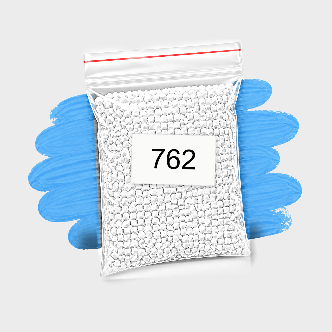Zakje diamond-paintingsteentjes met kleurcode DMC 762