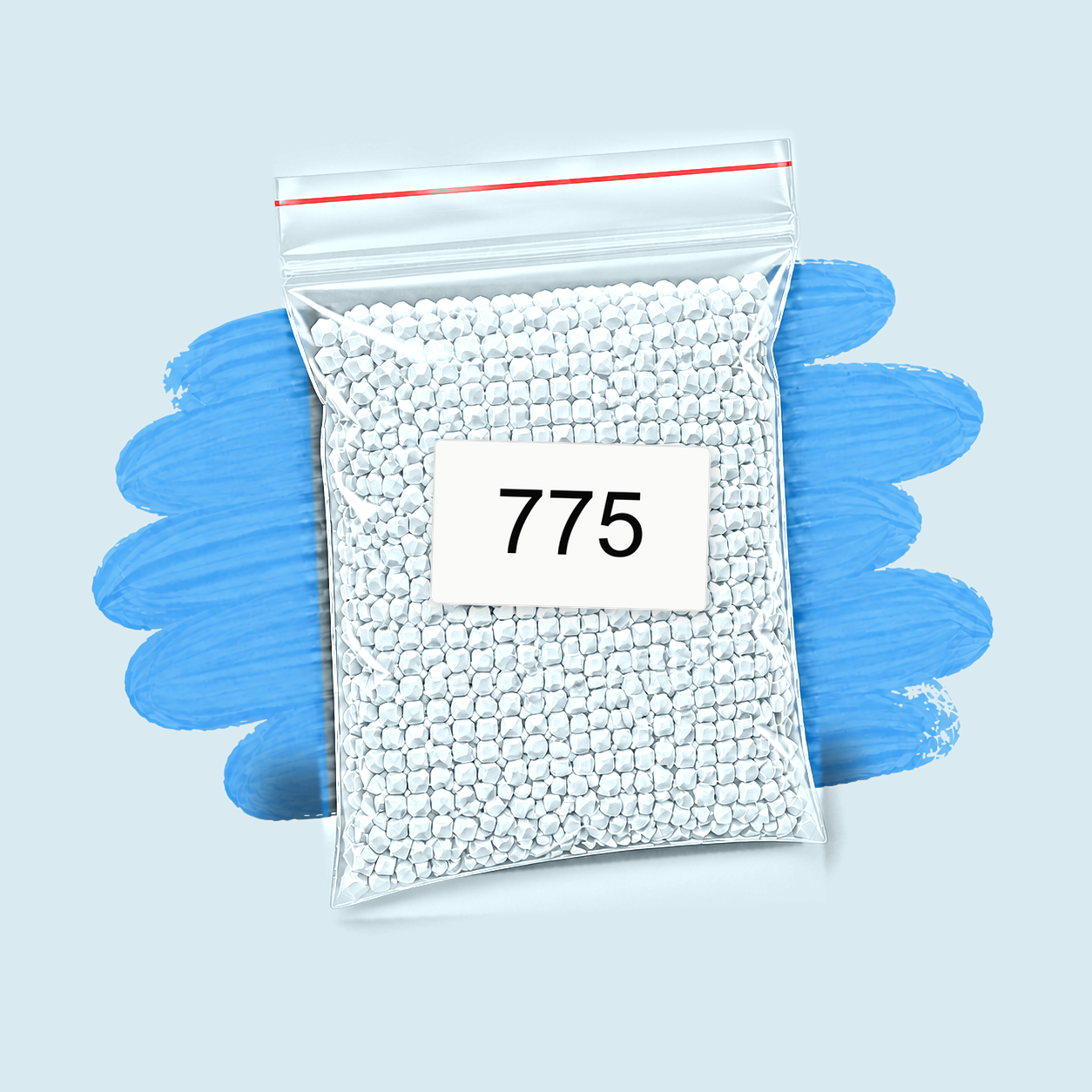 Zakje diamond-paintingsteentjes met kleurcode DMC 775