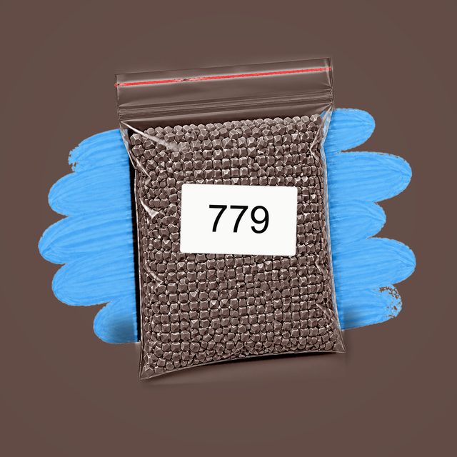 Zakje diamond-paintingsteentjes met kleurcode DMC 779