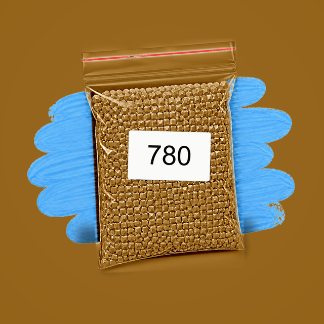 Zakje diamond-paintingsteentjes met kleurcode DMC 780